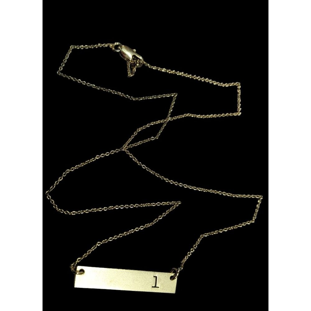 Simple Elegant Letter L Initial Gold Tone Pendant Necklace